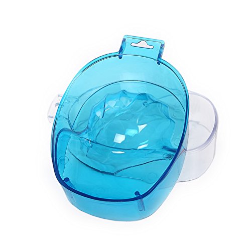 Tinksky Nail Art Soak Bowl Nail Art Manicure Care Soak Bowl Tray Polish Remover - 2pcs (Blue)