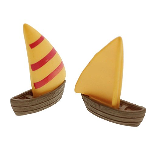 5Pcs DIY Miniatur-Segelboot-Boots-Art-Garten-Fee-Landschaft Ornament-Fertigkeit-Dekoration – zufällige Farbe - 7