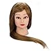 Hairdressing 50% Brown Professional Real Hair 24 Inch,CoastaCloud Training Mannequin Head Hairdresser Human Hair with Clamp