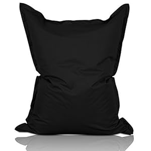 Lumaland PUF otomano Puff XL 120 x 160 cm 270l con Relleno Innovador Puff para Interiores y Exteriores Gris