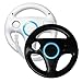 Price comparison product image Racing Wheel - SODIAL(R)White Black Steering Mario Kart Racing Wheel for Nintendo Wii Remote Game