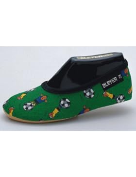 Kinder Gymnastikschuhe Schläppchen Fussball grün 35