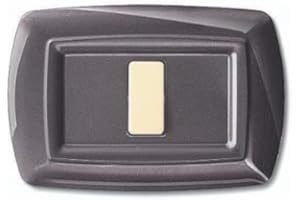 ELECTRON PLACCHE IN TECNOPOLIMERO, COMPATIBILE CON BTICINO MAGIC, 1 MODULO/POSTO, COLORE ALLUMINIO NOTTE, ALTA QUALITA', ARROTONDATE, DESIGN CLASSICO, PER INTERRUTTORI/PRESE