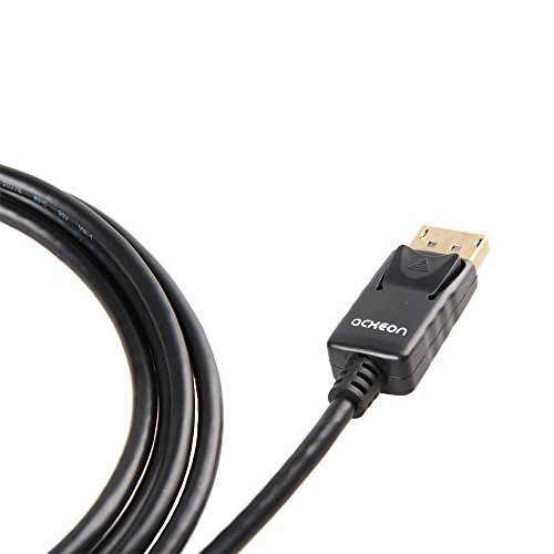 Acxeon Displayport Kabel 2M, DisplayPort 1.2v echtem vergoldet 3U“ Stecker OFC, DP Kabel 1.2v Neue HDTV Auflösungen bis zu 4K, 3D, 3840×2160 für Beamer Displays Grafikkarten und Apple – Pro Series - 3