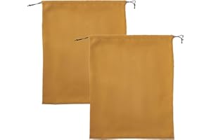 GNHG 2 Piezas 40 * 50CM Suede Leather Dust-Proof Silk Shoe Bag Case, with Drawstring, of Shoes for Leather Bag,Evita Que Las Bolsas se oxiden-marrón