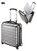 Produktbild Business Trolley, Laptopkoffer, Laptopkoffer mit Rollen hochwertiges Polycarbonat carbon silber, erhältlich auch in schwarz von FIHA-Promotion