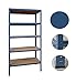Produktbild Steckregal 180x120x40 cm blau 5 Böden Kellerregal Metallregal Regal Regalsysteme Lagerregal