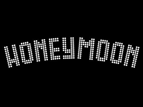 Diamante Diamonte Hotfix Wedding Transfer Rhinestone iron on Motif "Honeymoon" -Style4...