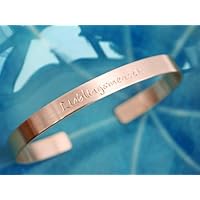 Kupfer Armreif Lieblingsmensch handgestempelt 6mm breit - bis 20 Zeichen