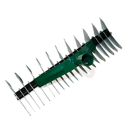 Schneidrechen Harke Rechen 36 cm Kultivator Rasenlüfter Rasenvertikutierer - 4