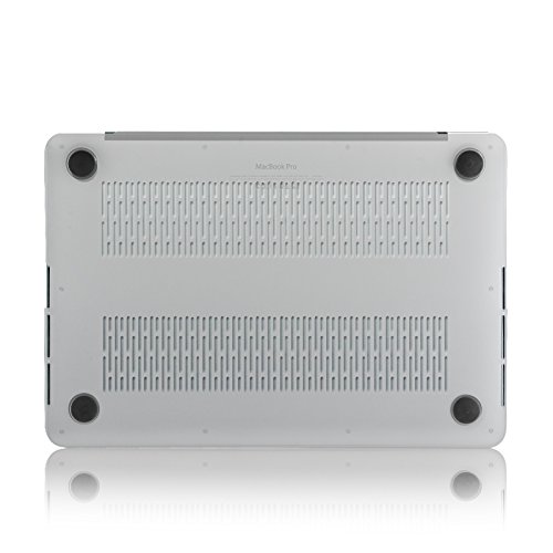 JAMMYLIZARD | Shell Cover für [ MacBook Pro 13.3″ mit Retina A1502 / A1425 ] Zweiteilige Gummierte Hülle, KLAR / MILCHIG Matt - 5