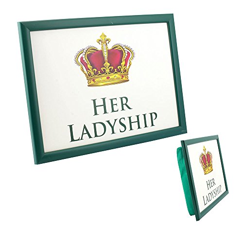 Schoßtablett/Laptop-Kissen, tragbarer Sitzsack „Her Ladyship“, grün, 33 x 44 cm - 3