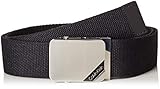  Calvin Klein 4cm Adj. Webbing Plaque Belt Cinturón, Negro (Black 001), 110 (Talla del fabricante: 95) para Hombre