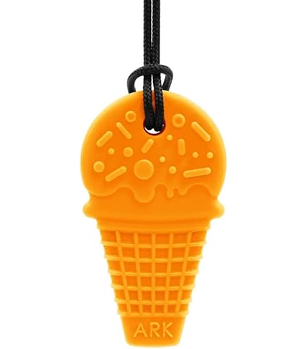 ARK® Kauwketting in verschillende diktes en vormen met instelbare scheurlijn en ATC-onderhoudsinstructies, sensory halsketting, bijtblok, kauwen, tandjes, autisme (eenhoorn, vast roze