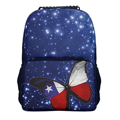 Zhiyue - Mochila Elegante Vintage para Mujer, diseño de Mariposas, Mochila Escolar para niños, Mochila para portátil de 14 Pulgadas Blanco Blanco Talla única