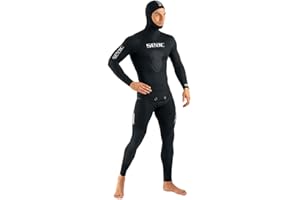 SEAC Black Shark, Traje de Pesca Sub y apnea de Neopreno 3 mm, Dos Piezas, Interior en Espacio para Hombre, Hombre