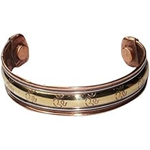 Earthing Copper Wrist Bracelet Magnetic Cut Cross Design with Healing Power