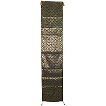 Mogul Interior Traditional Table Runner Blue Floral Work Design Silk Table Cloth Table Decor 72 x 16