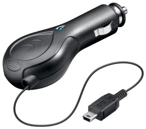 Wentronic KFZ-Ladekabel 12V/24V mini USB mit Kabelrolle