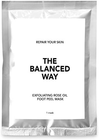 Exfoliating Socks - Super Moisturising Socks with Rose Essential Oil for Baby-Soft Feet - Removes Corns, Calluses and Dead Skin, Repairs Cracked Heals, Rejuvenates Tired Feet - Single Application Peel Off Foot Mask, Easy to Use, One Size Fits All - (1 Pair)