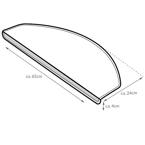 Beautissu® XXL Stufenmatten ProStair 15er Set – 65x24cm Treppenmatten eingekettelt, starke Befestigung – Anthrazit - 6
