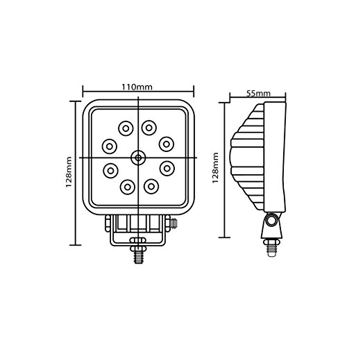 LED-MARTIN® Arbeitsscheinwerfer – 27W – 1800 Lumen – extrem hell – 5-Mal heller als Halogenscheinwerfer - 3