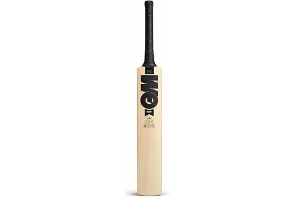 SAG English Willow Cricket Bat, Professional, Natural Wood, Size 6, Leather Handle, Wide Edges 40-45 MM, with Free Bat Cover