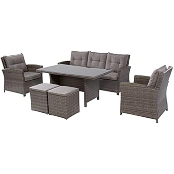Amazon.de: OBI Esstisch-Lounge-Gruppe Vermont 6-tlg.