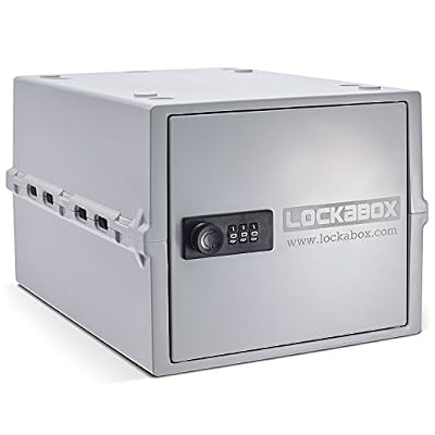 Lockabox Boîte de rangement sûre et hygiénique pour la nourriture, les médicaments et articles ménagers Pour la protection des enfants, le respect des régimes et l'hygiène Fabriquée en Grande-Bretagne Blanc pur 10,5 l