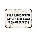 Produktbild CELYCASY Metallschild, Motiv I'm A Radioactive Spider Bite Away from Greatness, Vintage-Look, 20,3 x 30,5 cm