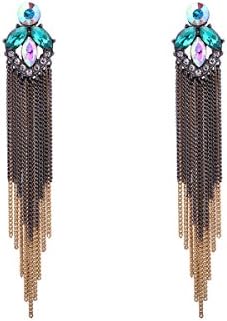 WKAIJCJ Earrings Earrings Women Long Tassels Girls Fashion Jewelry Earrings Temperament Creative Personality 1.4*7.8cm,OneColor-OneSize