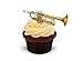 Produktbild The Baking Girls - Trompete Musik Instrument Messing Band - 12 Essbare Kuchen Deko Aufsteller - 2x A5 Blätter 12 Bilder
