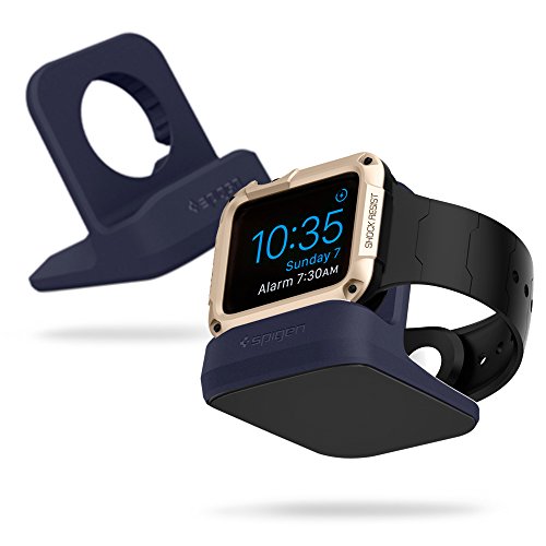 Apple Watch Ladestation, Spige [Prämie TPU][Kompatibel zum Nachtmodus] [WatchOS 2] für Apple Watch Series 1 / Series 2 / 42mm / 38mm, Apple Watch (2015), Apple Watch 2(2016), Apple Watch Sports, Apple Watch Stand , Apple Watch 2 Halterung – S350 Midnight Blue - 8