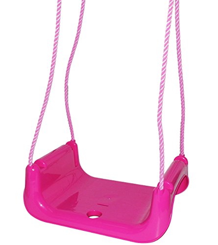 mitwachsende – Babyschaukel / Gitterschaukel mit Gurt – “ ROSA / PINK “ – leichter Einstieg ! – mitwachsend & verstellbar – 100 kg belastbar – Kinderschaukel ab 1 Jahre – mit Rückenlehne & Seitenschutz – Schaukel für Kinder – Innen und Außen / Garten – für Baby´s – aus Kunststoff / Plastik – Kunststoffschaukel – Mitwachsschaukel bunt – Sicherheitsgurt – Gitterschaukel / verstellbare Kleinkindschaukel – Baby – Indoor Outdoor - 6