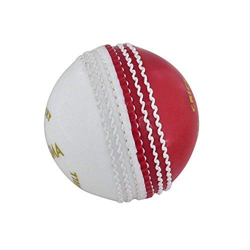 Kosma Balle de cricket Poly Soft| doux de cricket Skill Boule | Coaching Ballon d'entraînement (Rouge/blanc)