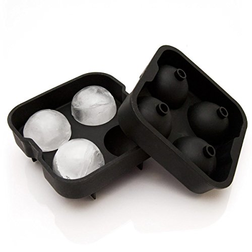 Ice Balls XXL Eiskugelform für 4 Eiskugeln aus Silikon Eiswürfelform Eiskugeln Sphere Mold Maker - 2