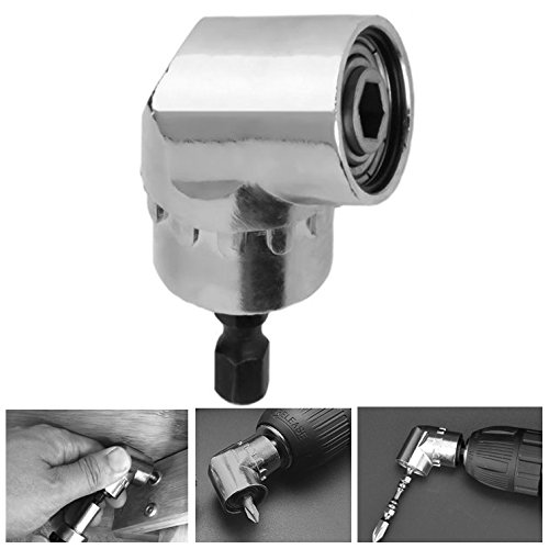 Fortag 105° Winkelschrauber Vorsatz Adapter Winkelgetriebe,1/4-Zoll 6-Kantschaft Schnellwechsel- und magnetischen Bit Halter