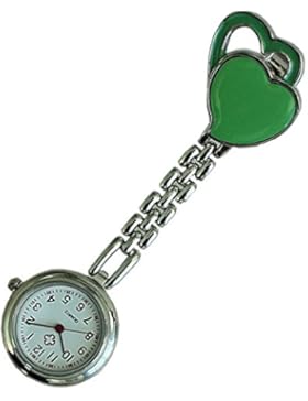Quarzuhr Armbanduhr - SODIAL(R) Krankenschwesteruhr Quarzuhr Damenuhr Kinderuhr Taschenuhr mit Clip Doppel-Herz...