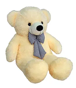 Webby 3 Feet Huggable Teddy Bear with Neck Bow (Beige)