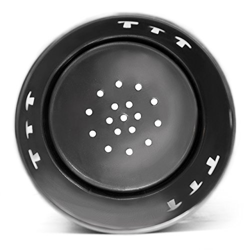 Relaxdays Besteckhalter Edelstahl HxD 18 x10,5 cm Besteckständer und Besteckkorb in metallic Style als Küchenutensilien-Halter mit originellem Muster und Abtropflöchern Besteck-Abtropfkorb, anthrazit - 4