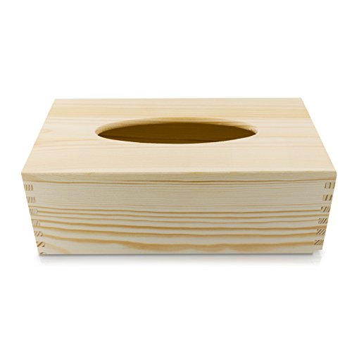 Universal Box aus Holz für Kosmetiktücher – Kiefer Naturbelassen Unbehandelt – ca. 25 x 13 x 9 cm – Venkon - 5
