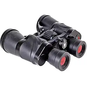 GOSFRID with GF LOGO Metal Binocular Plastic 8 x 40 Zoom Long and Short Range with Lens Cover and Storage Bag ( Black )