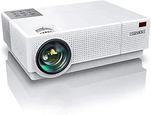 YABER Y31 Native 1920x 1080P Projector 8000L Upgrade Full HD Video Projector, 50 degree 4D Keystone Correction Support 4K, LCD LED Home Theater Projector Compatible with Phone,PC,TV Box,PS4 (White)