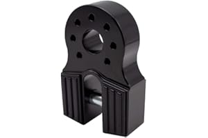 ‎RILOER Riloer Windenverbinder, CARGO STRAP, Schwarz, Aluminium, 30.000 lbs, für synthetische Winden, Abschlepphaken-Verbindungsstück