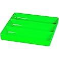 Ernst Manufacturing Toolbox Tray: Stackable Garage Organizer Tray in Green with 3 Compartments - Ideal for Trades, Mechanics, Electricians, Plumbers, Household Use, Hobbies, and More - Heavy Duty