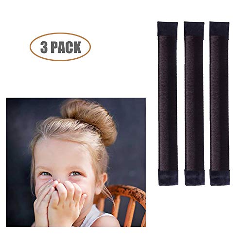 Ochioly Hair Bun Maker, tamaño 5,9 pulgadas mágico moldeador de moño donut pelo estilismo para niños rizador rodillo plato diademas, 3 unidades