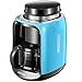 Produktbild Bean to Cup Kaffeemaschine, Aicook Filter-Kaffeemaschine, 6 Tassen Mini Travel Kaffeemaschine mit Kaffeemühle und Glaskaraffe, Anti-Tropfsystem, Permanent wiederverwendbarer Filter, 600 W, Blau