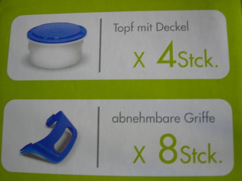 8-tlg. Mikrowellen Topfset Mikrowellengeschirr Griff abnehmbar 0.7L 1L 1.7L 2.5L - 2