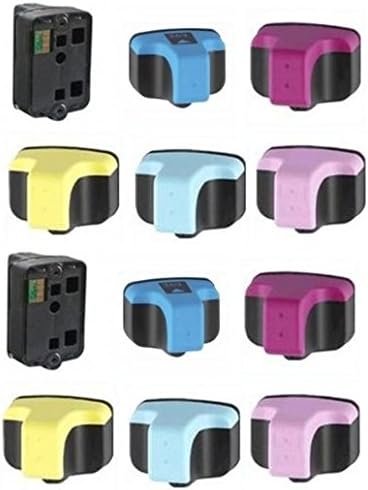 Inksbroker X 12 High Capacity Compatible  Ink Cartridges replacements for Use with HP Photosmart Printers  3110, 3210, 3300, 3310, 8230, 8250, C5140, C5150, C5180, C6150, C6180, C6280, C7180, C7280, C8180, D6160, D7145, D7155, D7160, D7345, D7355, D7360, D7460 Best Replacement for 363, , 363XL, Non OEM