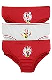 Disney Minnie Mouse 3 Girls Pants / Knickers - Red